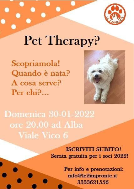 Serata informativa sulla pet therapy